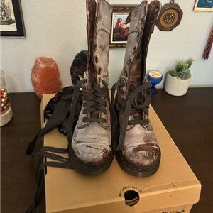 Dr. Martens brown Triumph Black Lace-Up Boots